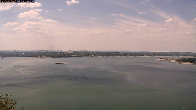Lake Travis webcam, September 24, 2015 1:10 PM CT