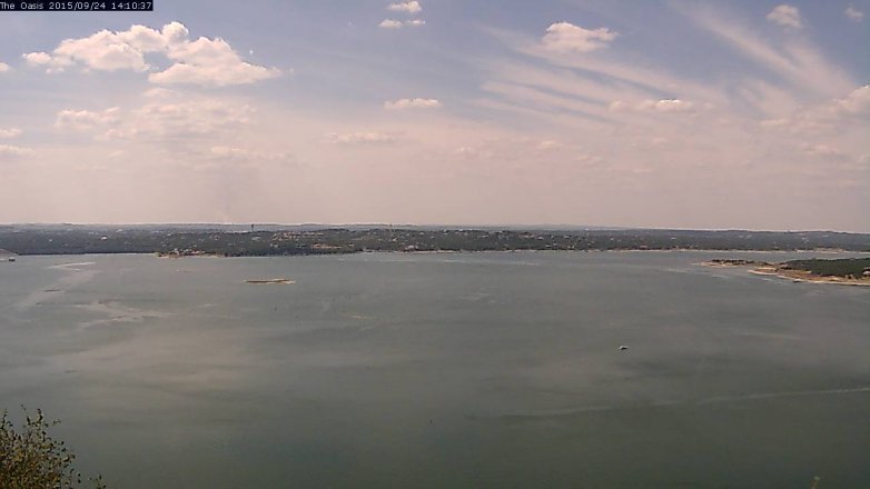 Lake Travis webcam, September 24, 2015 1:15 PM CT