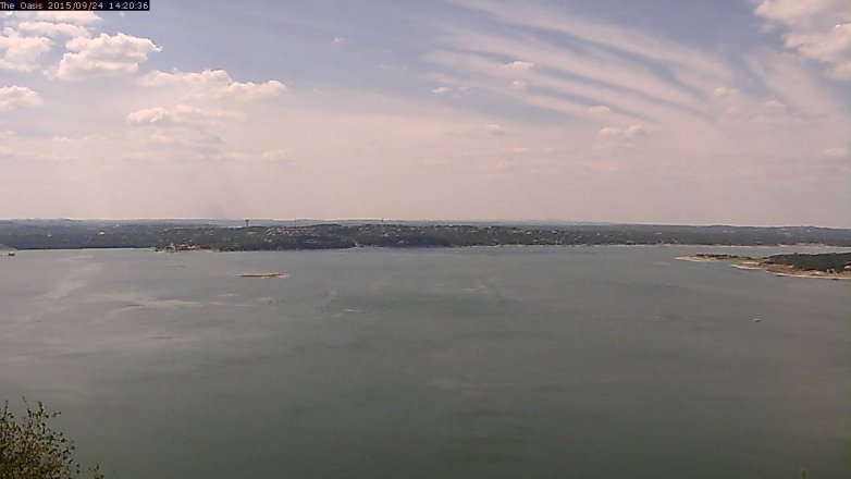 Lake Travis webcam, September 24, 2015 1:25 PM CT