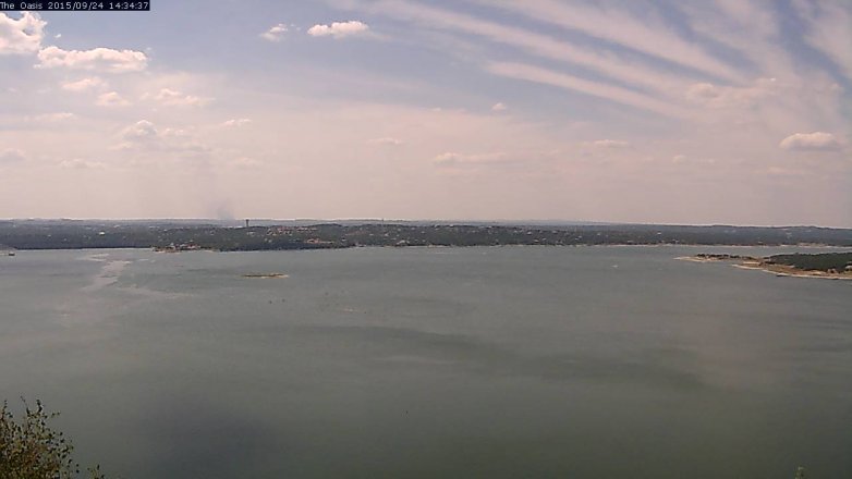 Lake Travis webcam, September 24, 2015 1:40 PM CT