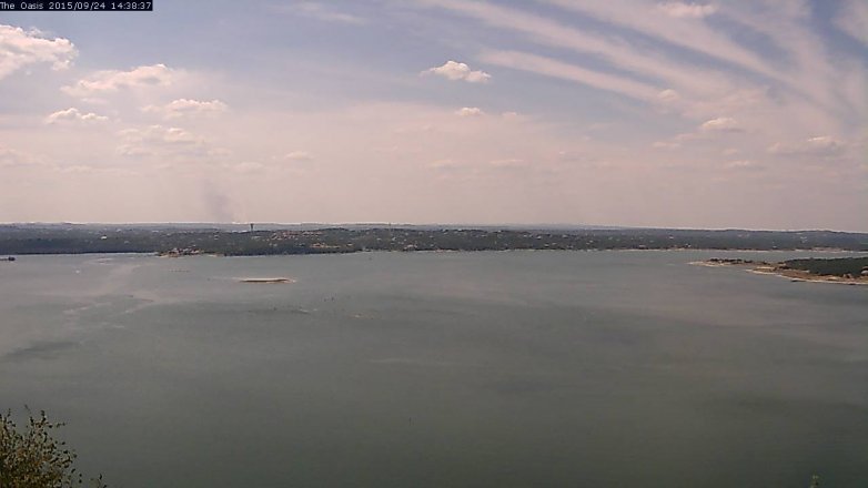 Lake Travis webcam, September 24, 2015 1:45 PM CT