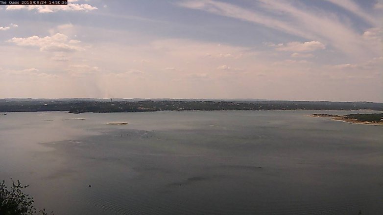 Lake Travis webcam, September 24, 2015 1:55 PM CT