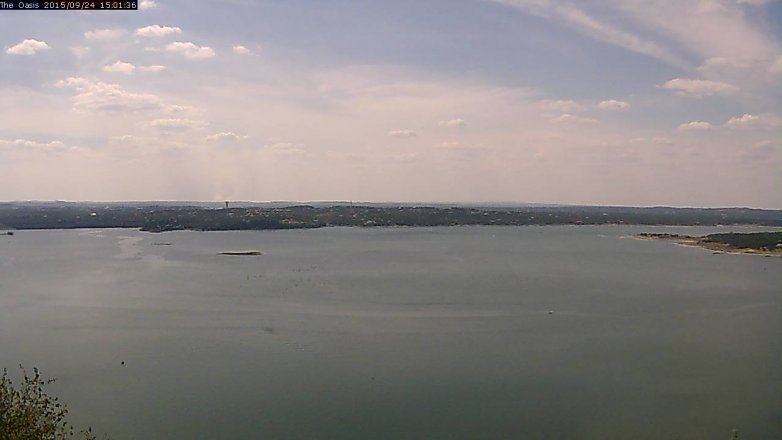 Lake Travis webcam, September 24, 2015 2:10 PM CT