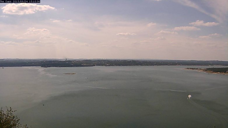 Lake Travis webcam, September 24, 2015 2:20 PM CT