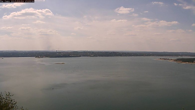 Lake Travis webcam, September 24, 2015 2:25 PM CT