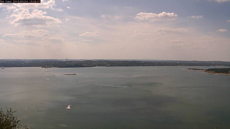 Lake Travis webcam, September 24, 2015 2:35 PM CT