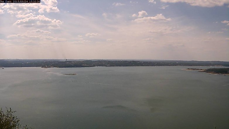 Lake Travis webcam, September 24, 2015 2:40 PM CT