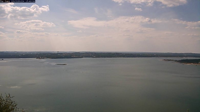 Lake Travis webcam, September 24, 2015 2:45 PM CT