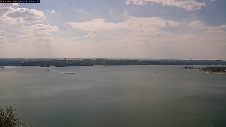 Lake Travis webcam, September 24, 2015 2:50 PM CT