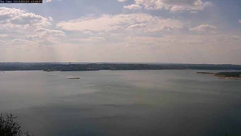 Lake Travis webcam, September 24, 2015 2:55 PM CT