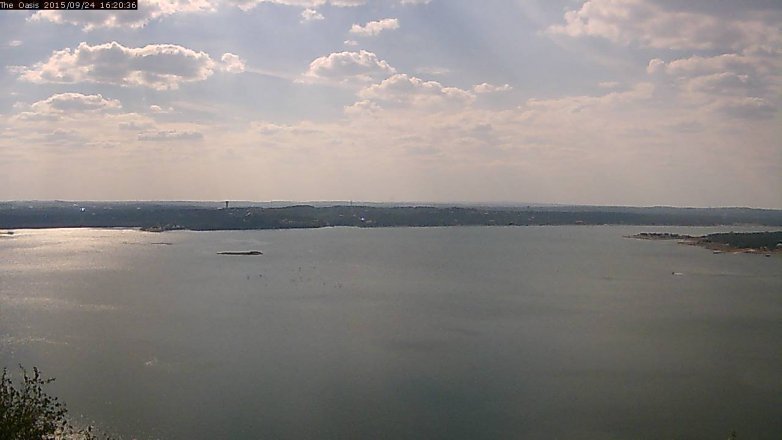 Lake Travis webcam, September 24, 2015 3:25 PM CT