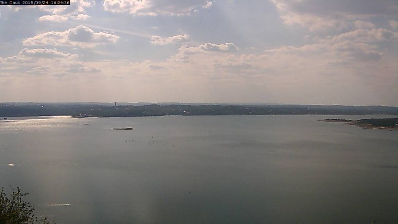 Lake Travis webcam, September 24, 2015 3:30 PM CT