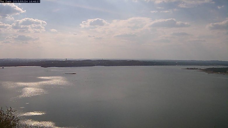 Lake Travis webcam, September 24, 2015 3:55 PM CT