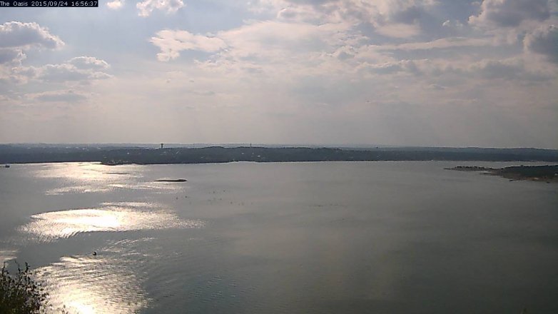 Lake Travis webcam, September 24, 2015 4:05 PM CT