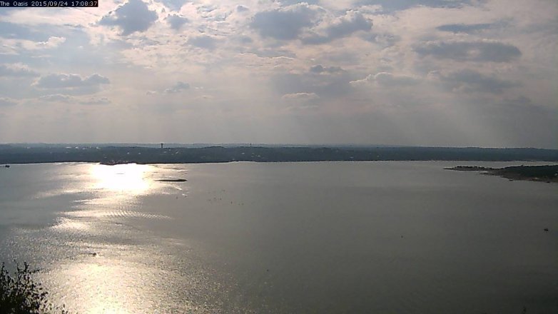 Lake Travis webcam, September 24, 2015 4:15 PM CT