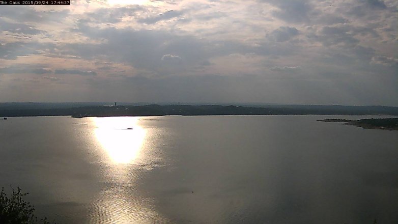 Lake Travis webcam, September 24, 2015 4:50 PM CT