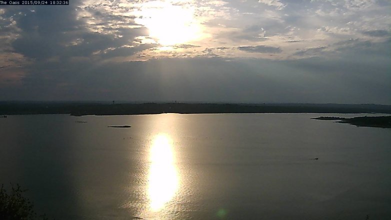 Lake Travis webcam, September 24, 2015 5:40 PM CT