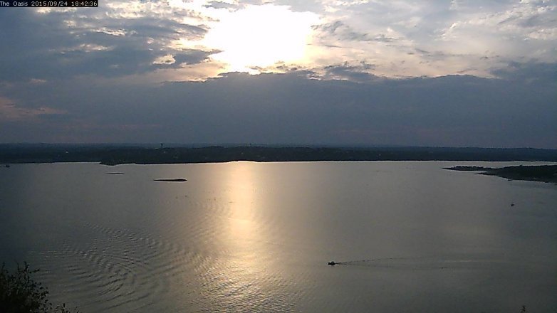 Lake Travis webcam, September 24, 2015 5:50 PM CT