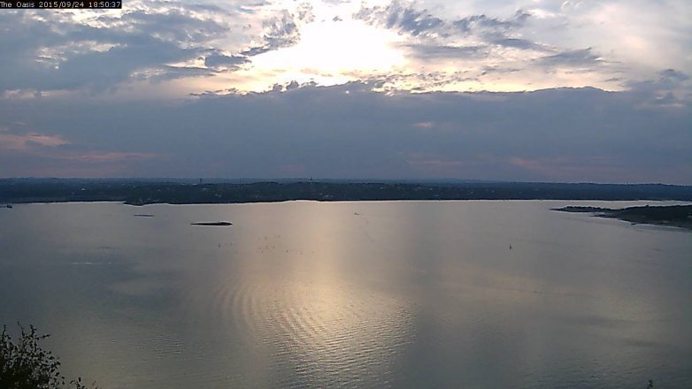 Lake Travis webcam, September 24, 2015 5:55 PM CT