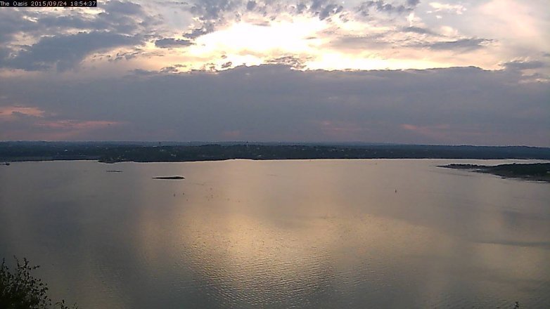 Lake Travis webcam, September 24, 2015 6:00 PM CT