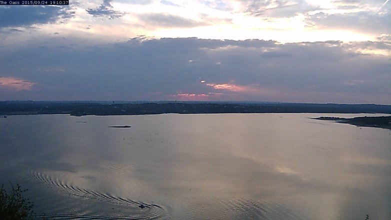 Lake Travis webcam, September 24, 2015 6:15 PM CT
