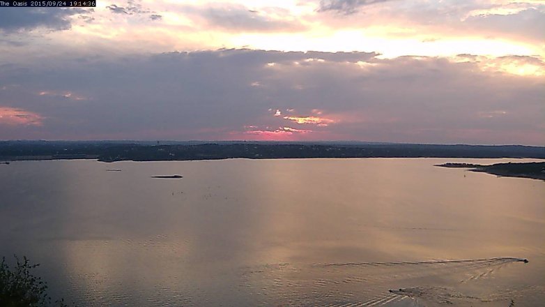 Lake Travis webcam, September 24, 2015 6:20 PM CT