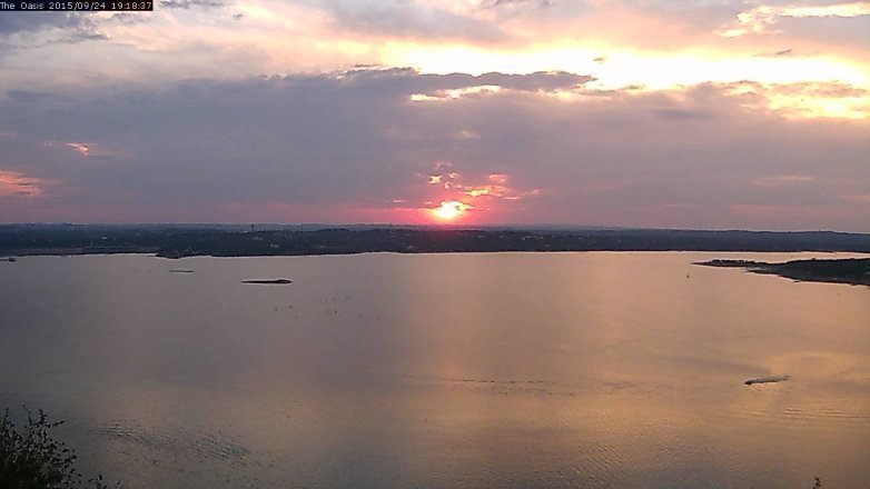 Lake Travis webcam, September 24, 2015 6:25 PM CT