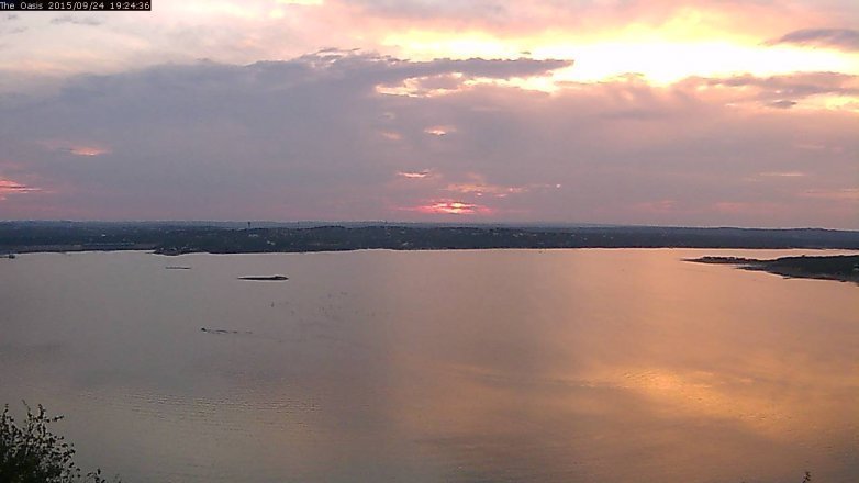Lake Travis webcam, September 24, 2015 6:30 PM CT