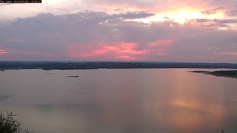 Lake Travis webcam, September 24, 2015 6:35 PM CT