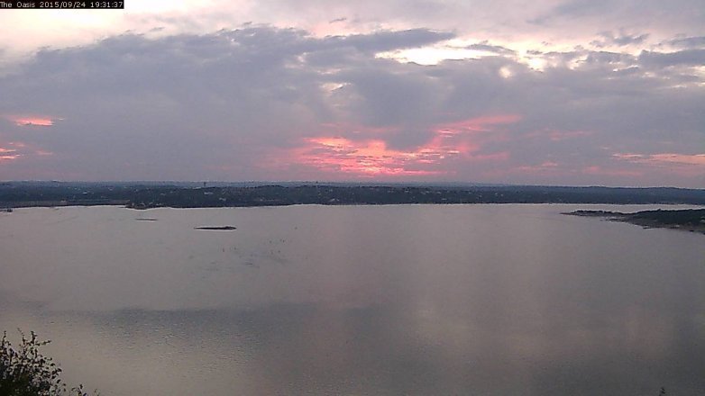 Lake Travis webcam, September 24, 2015 6:40 PM CT