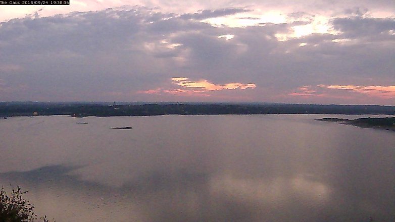 Lake Travis webcam, September 24, 2015 6:45 PM CT