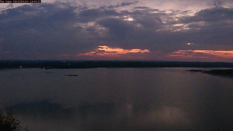 Lake Travis webcam, September 24, 2015 6:50 PM CT