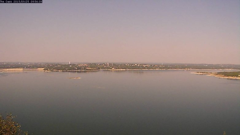 Lake Travis webcam, September 25, 2015 9:05 AM CT