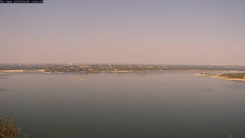 Lake Travis webcam, September 25, 2015 9:10 AM CT