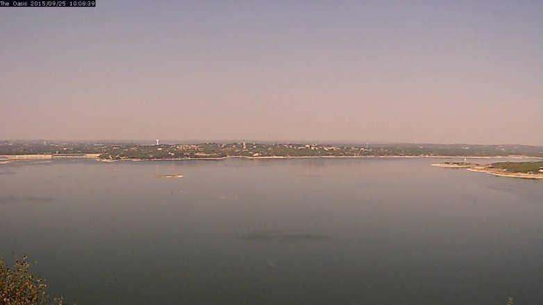 Lake Travis webcam, September 25, 2015 9:15 AM CT