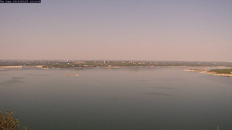 Lake Travis webcam, September 25, 2015 9:20 AM CT