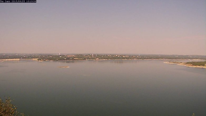 Lake Travis webcam, September 25, 2015 9:25 AM CT