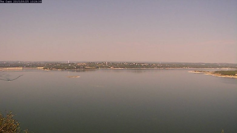 Lake Travis webcam, September 25, 2015 9:30 AM CT