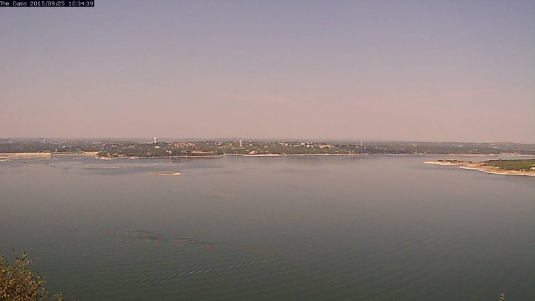 Lake Travis webcam, September 25, 2015 9:40 AM CT