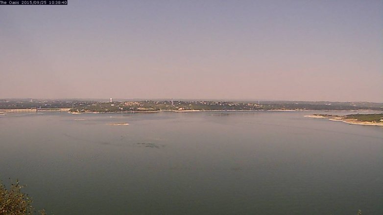Lake Travis webcam, September 25, 2015 9:45 AM CT