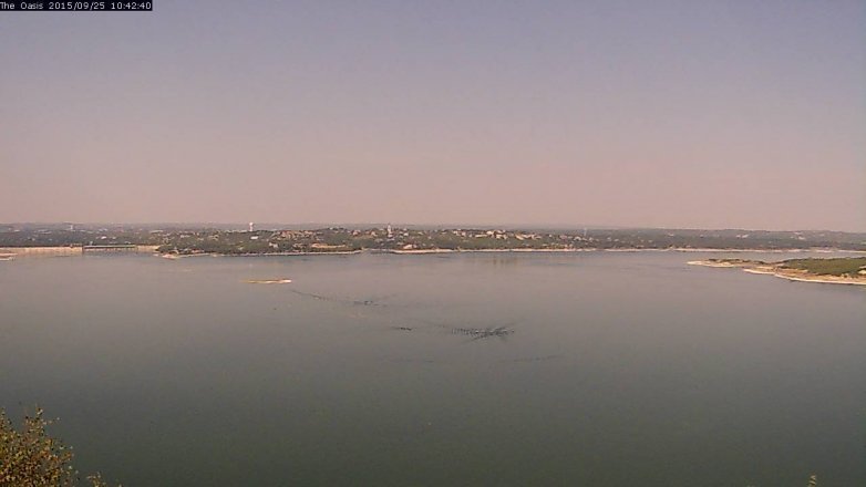 Lake Travis webcam, September 25, 2015 9:50 AM CT