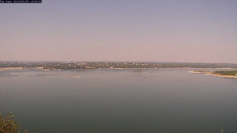 Lake Travis webcam, September 25, 2015 9:55 AM CT