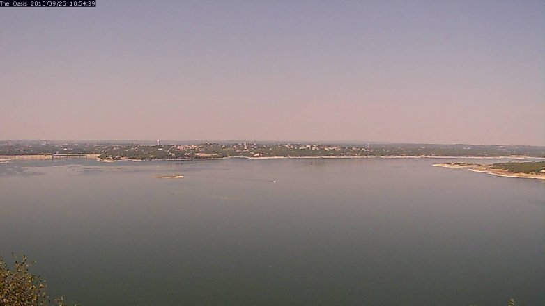 Lake Travis webcam, September 25, 2015 10:00 AM CT