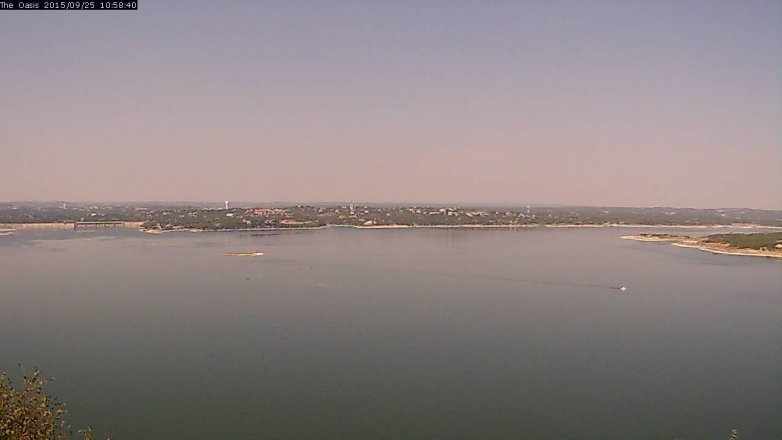Lake Travis webcam, September 25, 2015 10:05 AM CT
