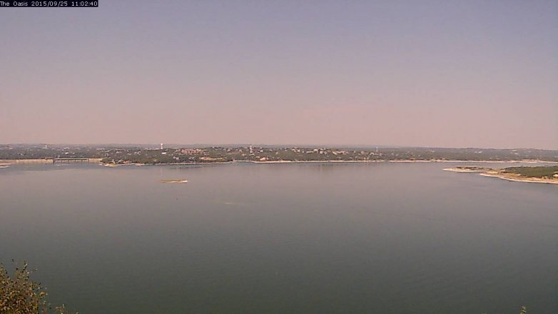 Lake Travis webcam, September 25, 2015 10:10 AM CT