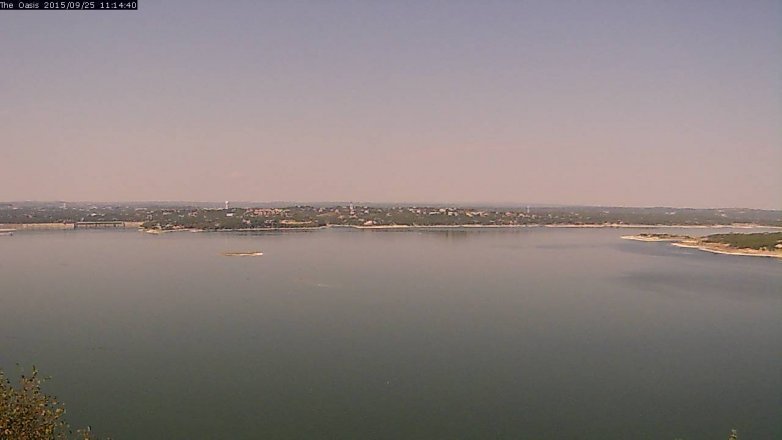 Lake Travis webcam, September 25, 2015 10:20 AM CT