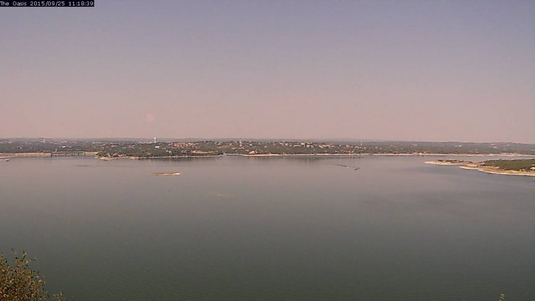 Lake Travis webcam, September 25, 2015 10:25 AM CT