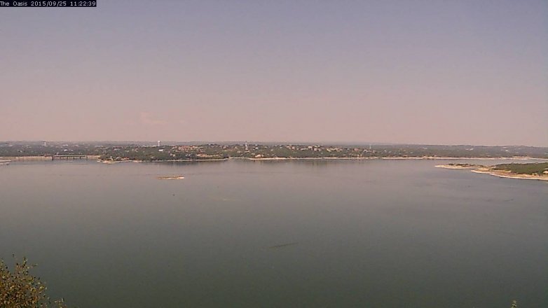 Lake Travis webcam, September 25, 2015 10:30 AM CT