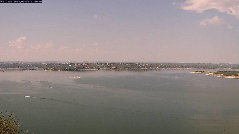 Lake Travis webcam, September 25, 2015 10:55 AM CT