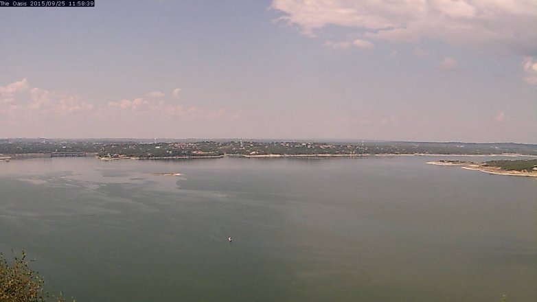 Lake Travis webcam, September 25, 2015 11:05 AM CT